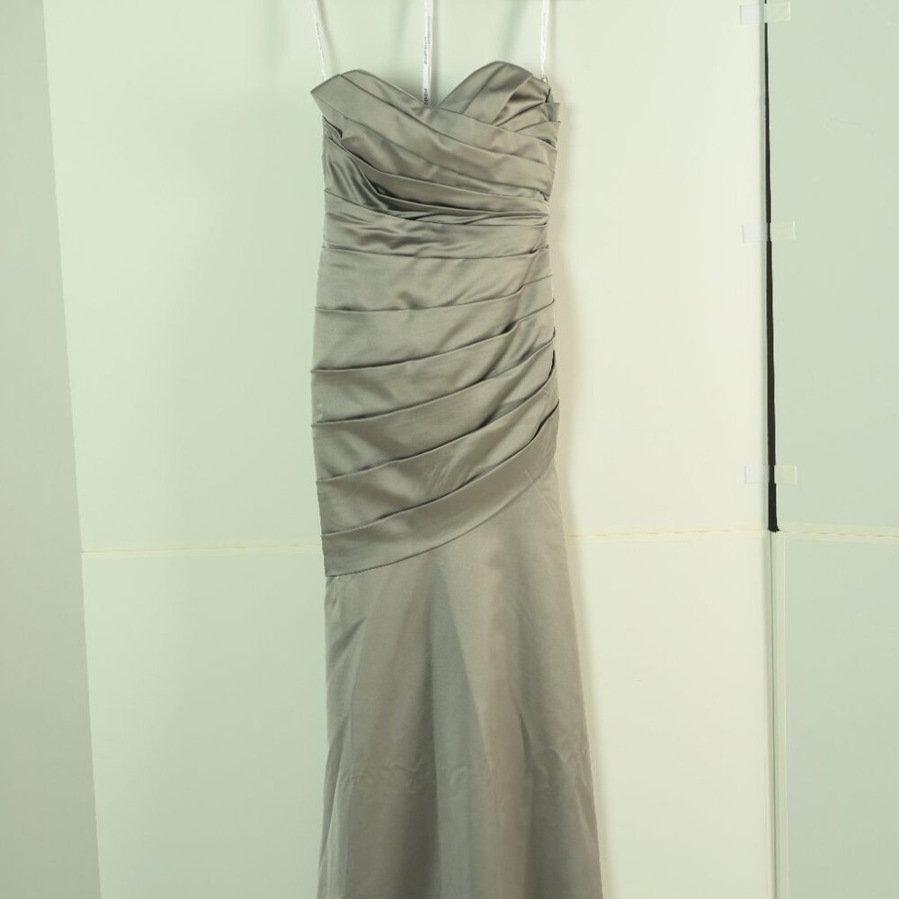 Strapless Silver Formal Dress - Picture 2 of 4